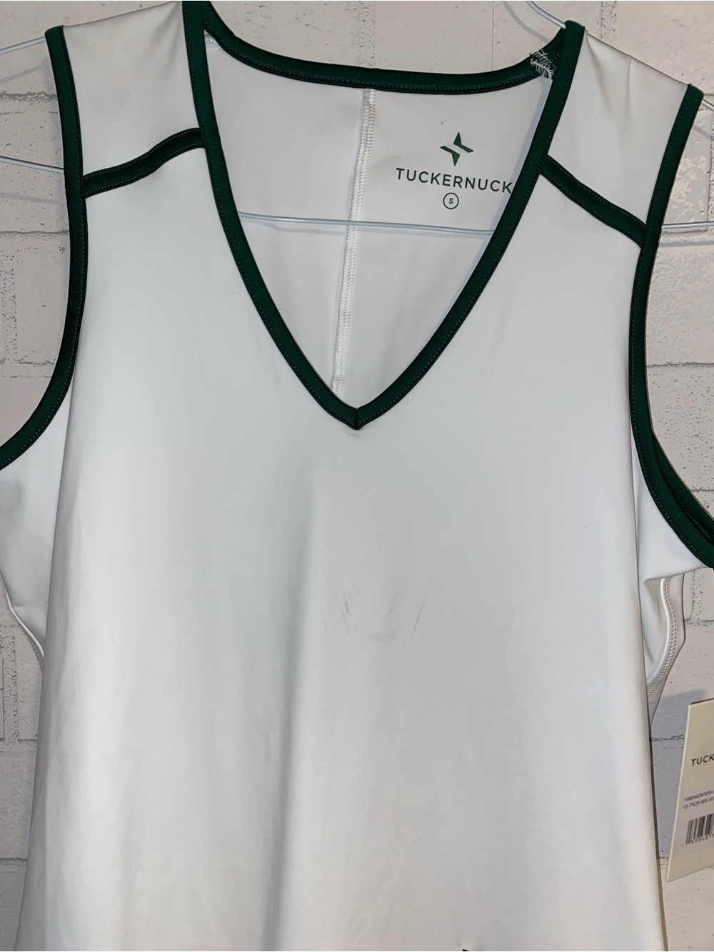New! Tnuck Sport $148 White Lightweight Compression Lynda V-Neck Tennis Dress S - Picture 7 of 16